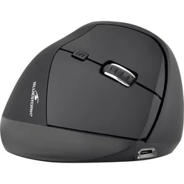 Bluestork ERGO Souris ergonomique sans fil rechargeable Micro USB - Compatible PC/Mac Windows - Noir - DPI réglable 400-1200