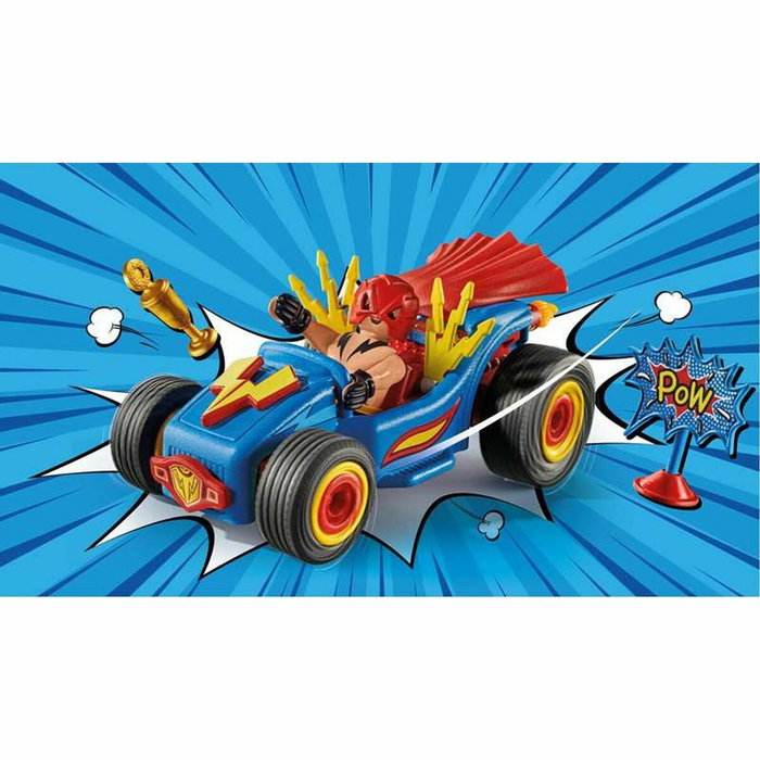 Playmobil Funstars Racing Luchador - Set de Figurine avec Kart, Trophée et Écudo Playmobil Funstars Racing Luchador - Set de Figurine avec Kart, Trophée et Écudo