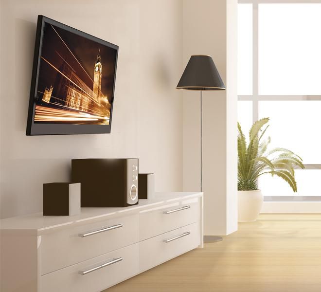 B-Tech BT7523 Support mural inclinable pour écran plat, compatible VESA jusqu'à 200x200 mm, installation facile