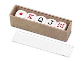 Cayro - Accessoire de 5 dés de poker en plastique de 16 mm - Pour 2 joueurs - Recommandé à partir de 6 ans