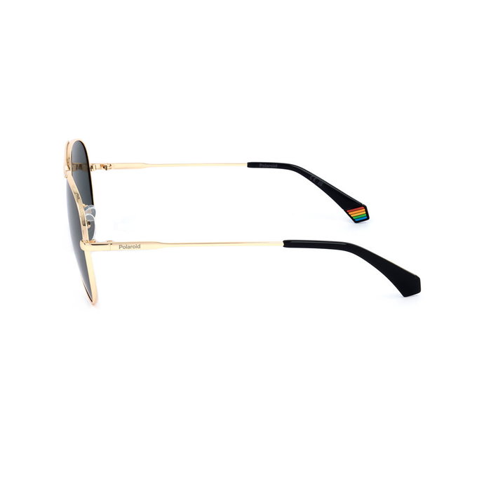 Polaroid 6200/S/X J5G Lunettes de soleil aviateur unisexes en acier inoxydable avec verres polarisés UV400 145 mm