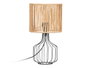 Giftdecor Lampe de table Tulipa en métal et papier 20x28x20 cm noir et naturel E27 (Set de 4)