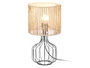 Giftdecor Lampe de table Tulipa en métal et papier 20x28x20 cm noir et naturel E27 (Set de 4)