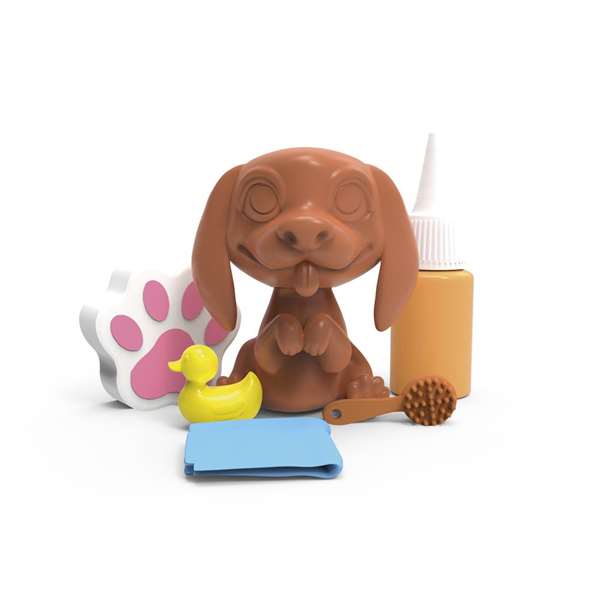 Toy Partner Washy Friends - Figurine de chien heure du bain, collection de 9 modèles à découvrir, jeu pour enfants dès 3 ans