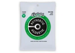 MARTIN Jeu de Cordes Acoustiques Authentic Silked Bronze 80/20 Extra Light 10-47