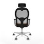 Piqueras y Crespo Chaise de Bureau avec Appui-tête Jorquera 1D086G2 Marron Gris
