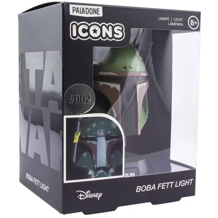 PALADONE Lampe de bureau et décoration Boba Fett Star Wars - Figurine lumineuse LED, taille 10 cm, fonctionne sur 2 piles AAA