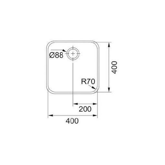 Évier simple Mepamsa SQUARE 40.40 Évier simple Mepamsa SQUARE 40.40