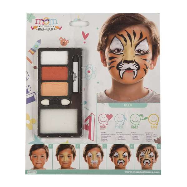 My Other Me - Maquillage Tigre 24 x 20 cm - Produit pour enfant à partir de 3 ans - Langues : espagnol, anglais, français, italien, portugais, allemand My Other Me - Maquillage Tigre 24 x 20 cm - Produit pour enfant à partir de 3 ans - Langues : espagnol, anglais, français, italien, portugais, allemand