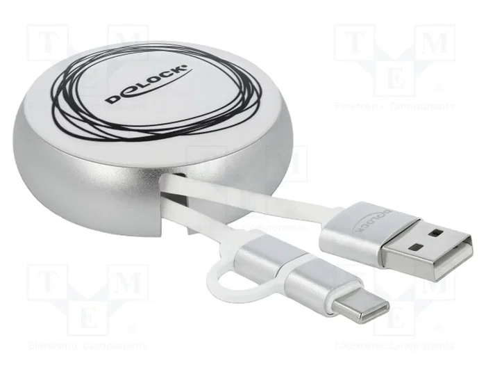 DELOCK Câble USB 2.0 plat, 0,92m, blanc DELOCK Câble USB 2.0 plat, 0,92m, blanc