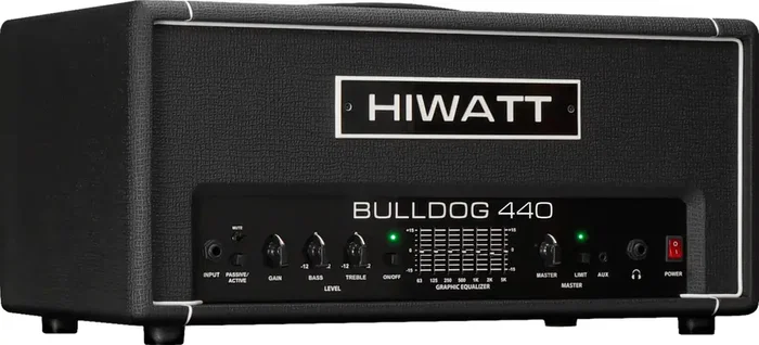 HIWATT Bulldog 440 - Tête d'ampli basse 400W, EQ 7 bandes, noir