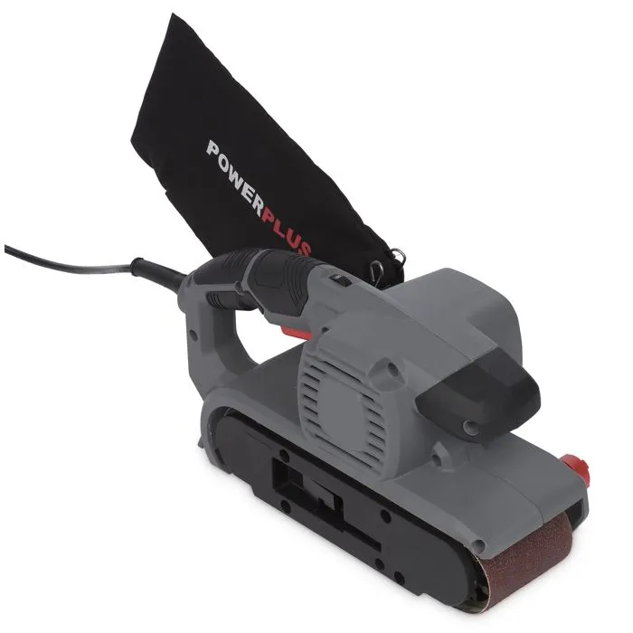 Powerplus Ponceuse à bande 1010 W 533x73 mm, 230-240 V, avec sac à poussière et poignée souple - Classe de protection II