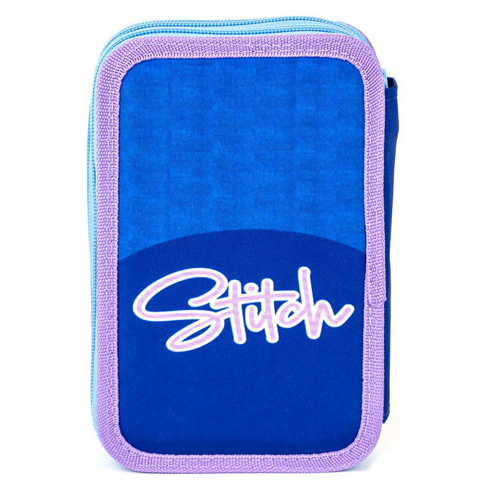 Cerdá Plumier avec accessoires Stitch 12.5 x 19.5 x 4.5 cm, coloris bleu