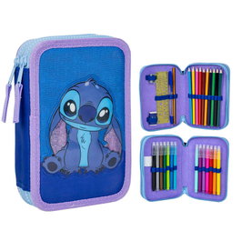 Cerdá Plumier avec accessoires Stitch 12.5 x 19.5 x 4.5 cm, coloris bleu