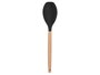 Kinvara Cuillère à soupe noire manche bois silicone 6.5x32x2 cm (Set de 24)
