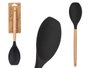 Kinvara Cuillère à soupe noire manche bois silicone 6.5x32x2 cm (Set de 24)