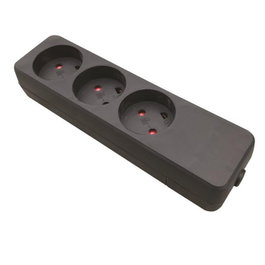 Garbot Plast Power Strip 3-way K outlet Noir