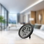 Kienzle Horloge murale DCF Radio-Control avec affichage température noir
