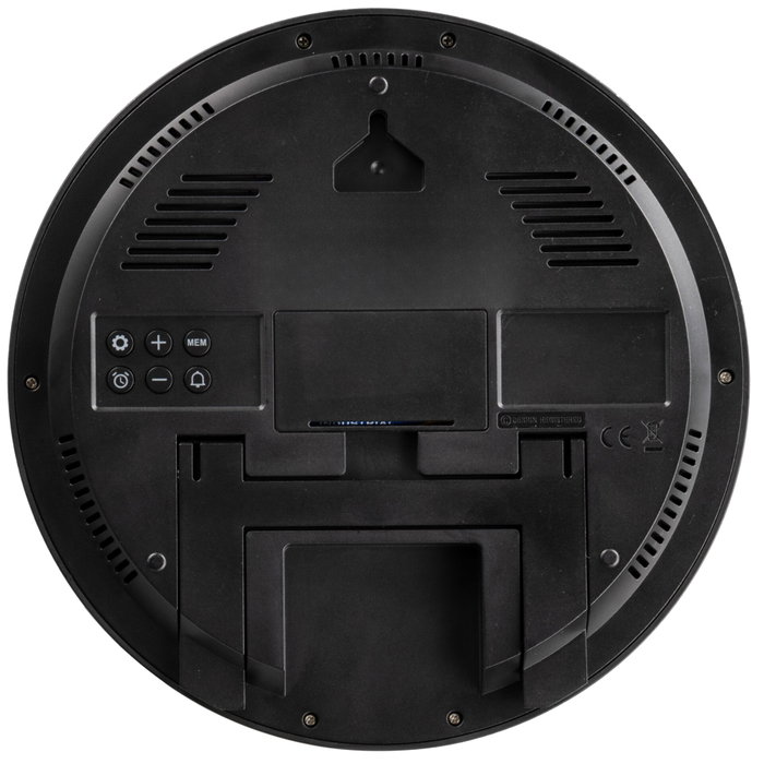 Kienzle Horloge murale DCF Radio-Control avec affichage température noir