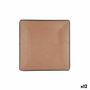 Bidasoa Plato Llano Gio Melamina Bicolor Negro 21,5x21,5 cm (12 Unidades)