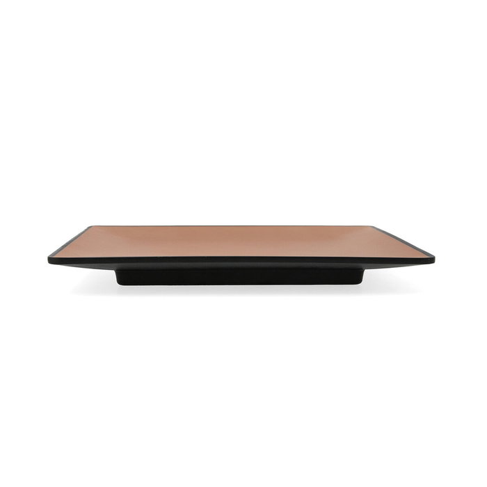 Bidasoa Plato Llano Gio Melamina Bicolor Negro 21,5x21,5 cm (12 Unidades)