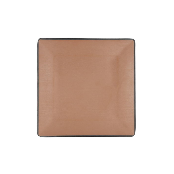 Bidasoa Plato Llano Gio Melamina Bicolor Negro 21,5x21,5 cm (12 Unidades)