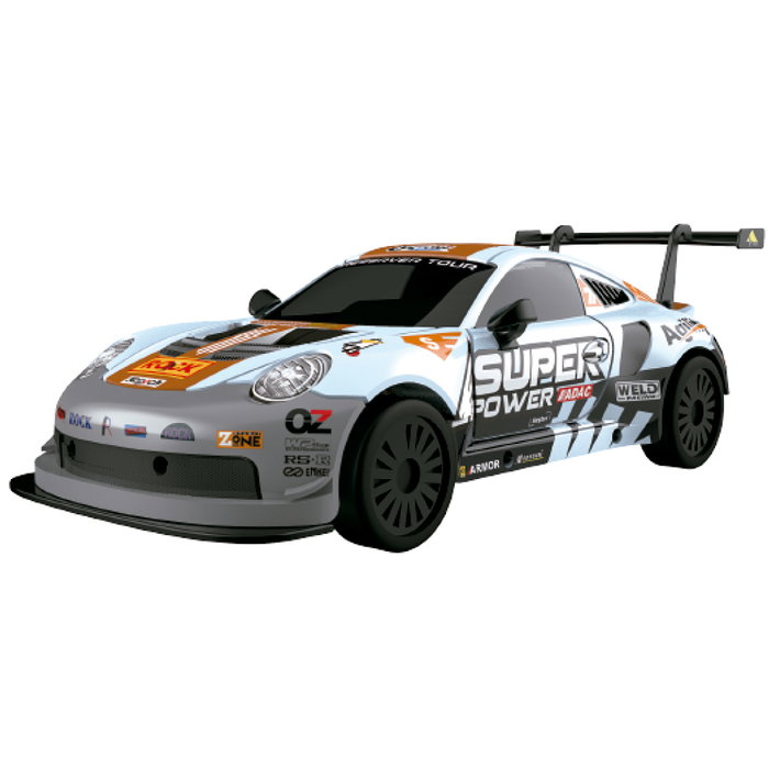 Tachan Voiture Télécommandée GT-Speed Racing Orange/Bleue 1:24 - 27 MHz - Fonctionne avec Piles AA (non incluses)