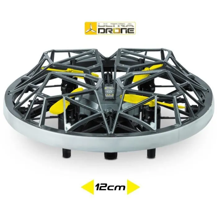 Mondo Motors Ultradrone X12 Drone avec Évitement d'Obstacles - Capteurs Infrarouges, Vol Autonome, Stationnaire, Flips 360° et LED Colorées Mondo Motors Ultradrone X12 Drone avec Évitement d'Obstacles - Capteurs Infrarouges, Vol Autonome, Stationnaire, Flips 360° et LED Colorées