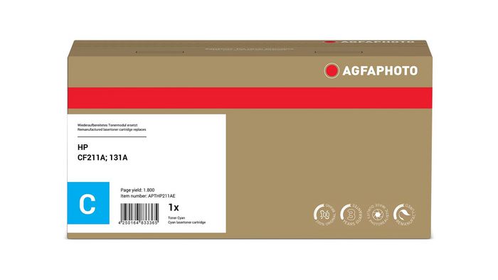AgfaPhoto Toner compatible Cyan pour HP CF211A, 1800 pages AgfaPhoto Toner compatible Cyan pour HP CF211A, 1800 pages