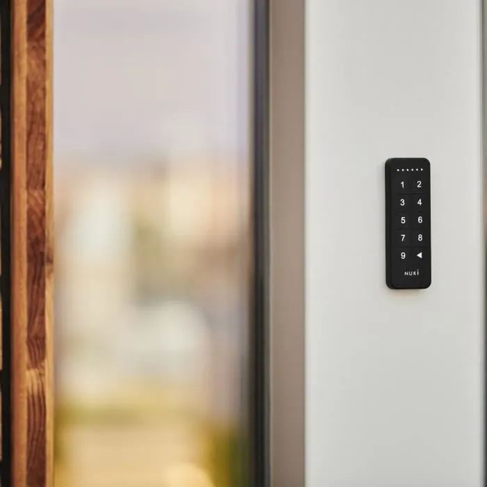 Nuki Nuki Keypad - Digicode Bluetooth sans clé pour serrure connectée, noir, en applique