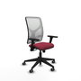 PIQUERAS Y CRESPO Chaise Motilla Synchro Bordeaux, Accoudoirs 3D, Roulettes Moquette 65mm