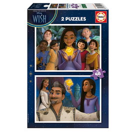 Educa Pack de 2 puzzles 48 pièces Wish 19741, grands morceaux, facile à manipuler, à partir de 4 ans