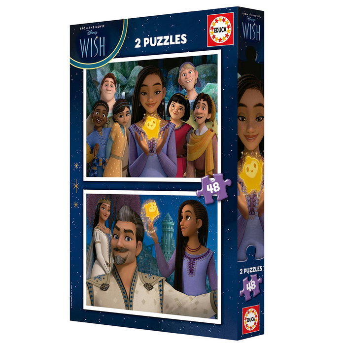 Educa Pack de 2 puzzles 48 pièces Wish 19741, grands morceaux, facile à manipuler, à partir de 4 ans