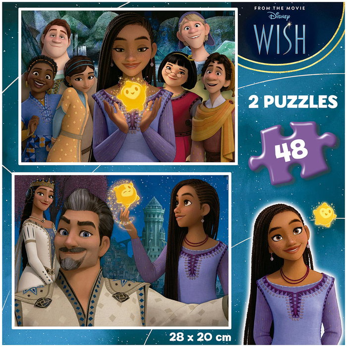 Educa Pack de 2 puzzles 48 pièces Wish 19741, grands morceaux, facile à manipuler, à partir de 4 ans