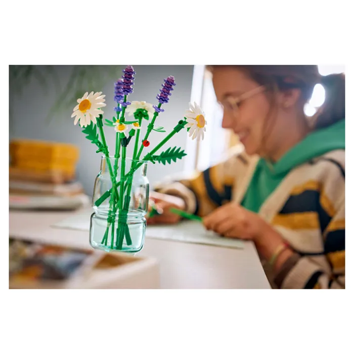 LEGO 11508 Set Botanicals Marguerites - Bouquet Artificiel avec Lavande et Coccinelle, Jeu de Construction Fleurs pour Enfants 9 Ans et Plus