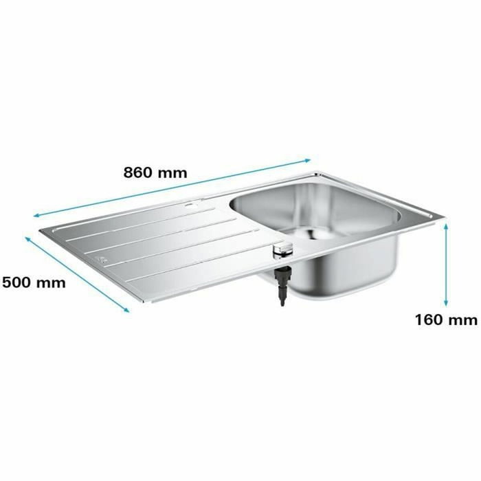 Grohe Évier simple 31552SD1 Gris Grohe Évier simple 31552SD1 Gris