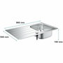 Grohe Évier simple 31552SD1 Gris