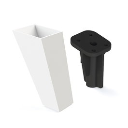 Q&Q Patte en plastique modèle Faster finition blanche