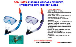Hydro Pro Dive Set Masque de Plongée
