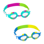 Bestway 21099 Lunettes de natation enfant avec sangle silicone anti-buée couleur assortie +3 ans
