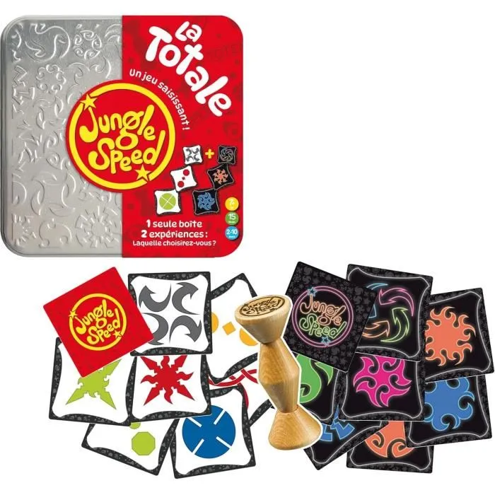 Asmodee Jungle Speed La Totale - Jeu de société d'ambiance et de rapidité en français avec 2 paquets de cartes