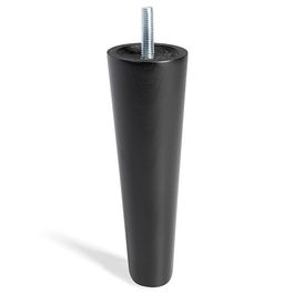 Q&Q Pied de meuble conique H150 M8 Noir Bois
