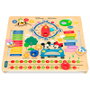WOOMAX - Jeu éducatif Calendrier Disney pour apprendre les jours, la météo, les saisons, les mois et les heures - Taille du tableau 30x30x3.5 cm - À partir de 5 ans