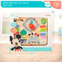 WOOMAX - Jeu éducatif Calendrier Disney pour apprendre les jours, la météo, les saisons, les mois et les heures - Taille du tableau 30x30x3.5 cm - À partir de 5 ans