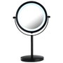 Day Miroir LED Double Face Noir Mat avec Grossissement x5