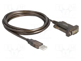 DELOCK Convertisseur USB-RS232 D-Sub 9pin vers USB A 2m