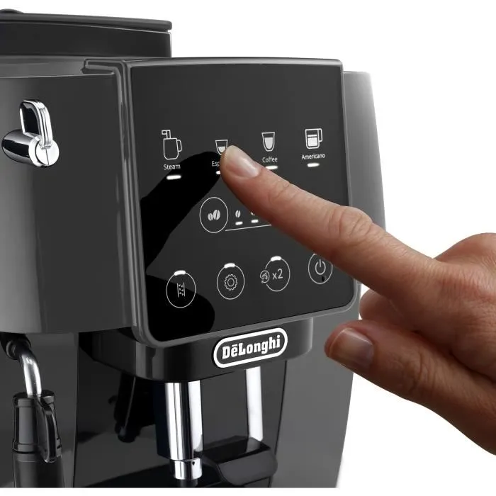De'Longhi ECAM220.22.GB Magnifica Start Machine à café automatique avec broyeur à grains pour café moulu ou en grains - Panneau de commande intuitif, 3 recettes