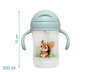 KioKids Tasse D'apprentissage Étape 3 avec Paille Anticolique, 300 ml, pour Bébé +6 Mois, Collection Honey Little Sauvages, Couleur Sauge
