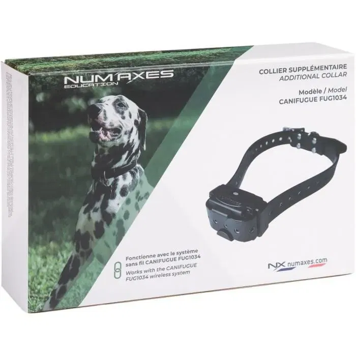 Num'Axes Collier Anti-Fugue CANIFUGUE FUG1034 Noir pour Chien - Alarme par Bip et Vibrations, Utilisation Extérieure
