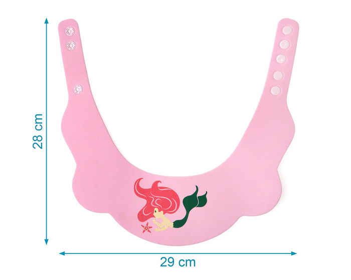 KioKids Visière anti-larmes pour le bain Sirena - Visière en EVA imperméable pour enfant dès 9 mois - Rose
